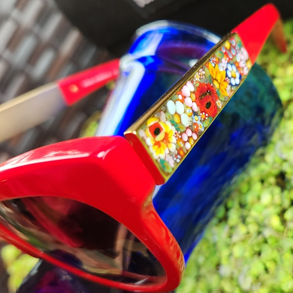DOLCE & GABBANA Red Mosaico ARTSY Italy MOSIAC Gradient Lens Sunglasses DG 4215 - Picture 15 of 16
